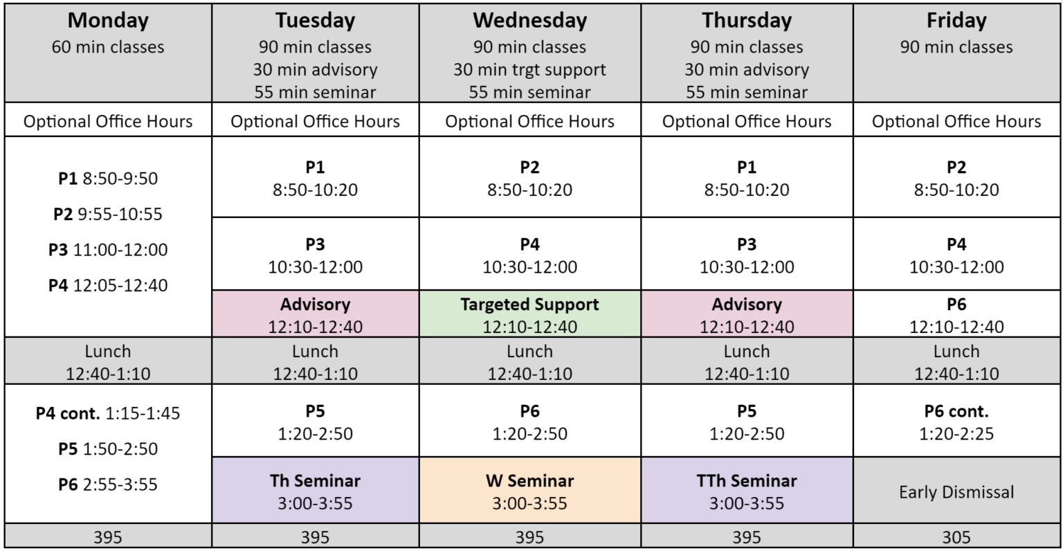 Calendars & Schedules | Da Vinci Science