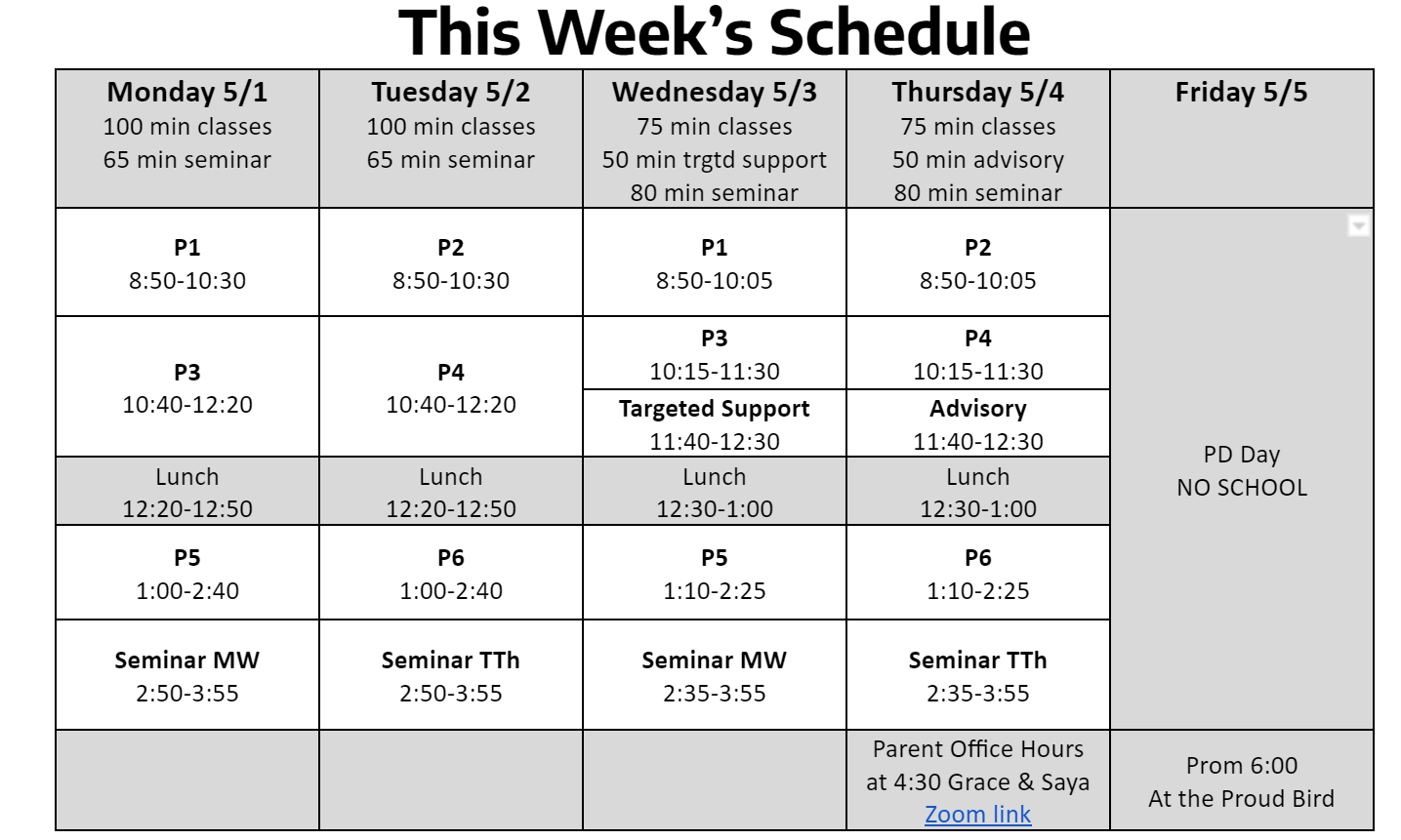 Week 33 Schedule Da Vinci Science